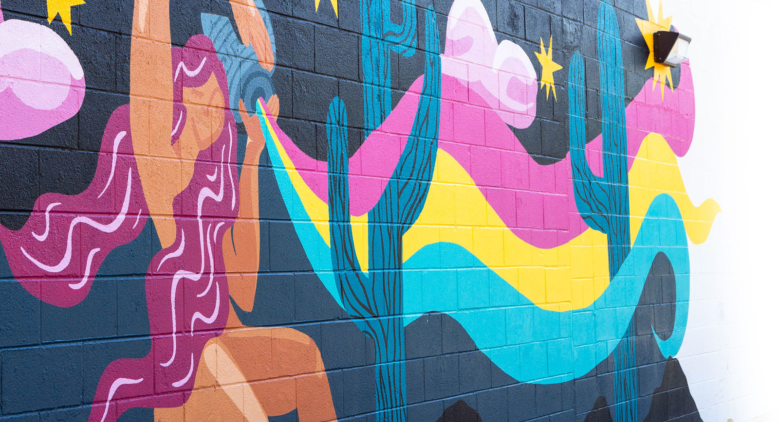 outdoor building art of women